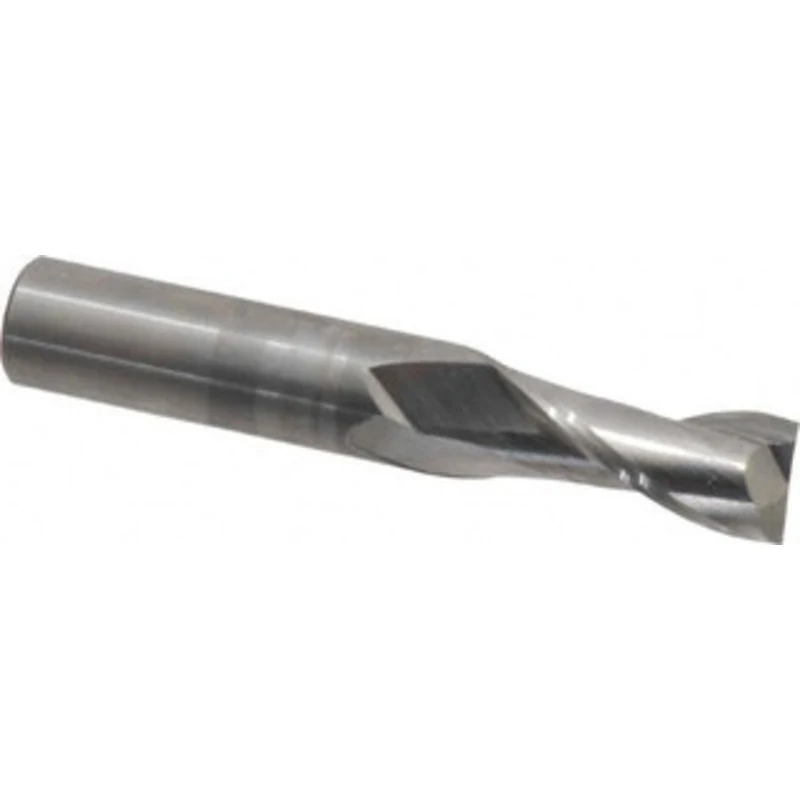 OSG 15/32, 1 LOC, 1/2 Shank Diam, 3 OAL, 2 Flute, Solid Carbide Square End Mill Single End, Uncoated, Spiral Flute, 3...